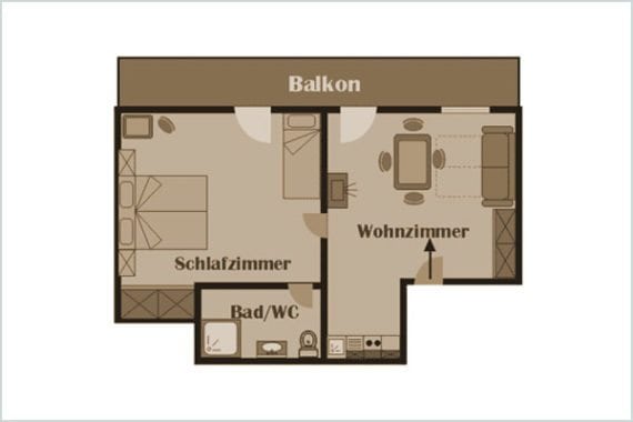 Grundriss Königslehen - Ferienwohnung in Radstadt, Ferienhof Nasnergut